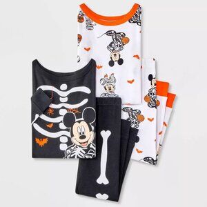Baby Boys 4-Piece Mickey Mouse HALLOWEEN Cotton Pajamas PJs Size 12 mo 18 mo NWT